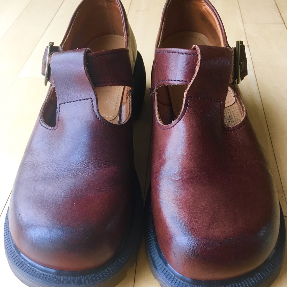 Burgundy Dr. Martens Mary Janes